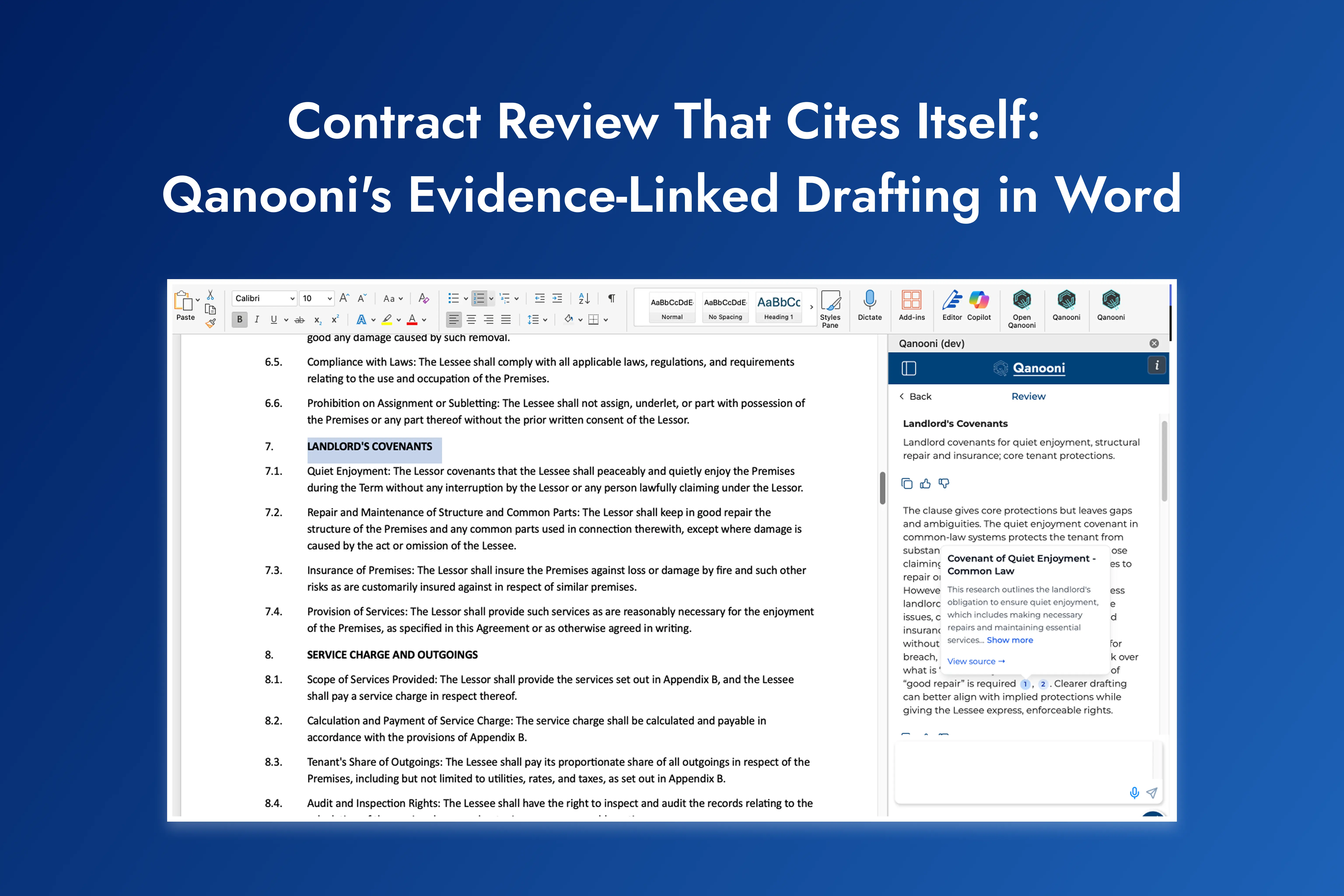 Contract Review That Cites Itself: Qanooni's Evidence‑Linked Drafting in Word