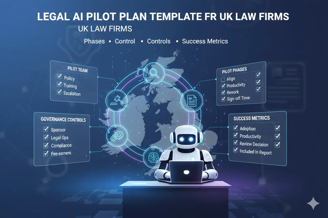 Legal AI Pilot Plan Template for UK Law Firms: Phases, Roles, Controls, Success Metrics