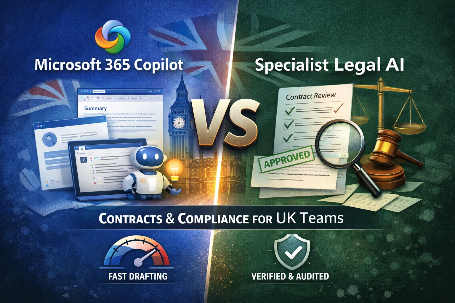 Microsoft 365 Copilot vs Specialist Legal AI for Contracts: How UK Teams Sign Off Faster