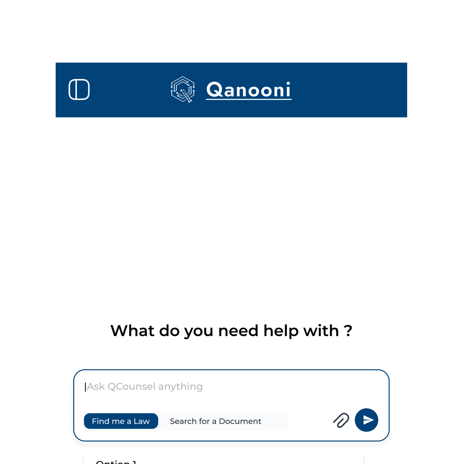 QCounsel ChatBot Interface